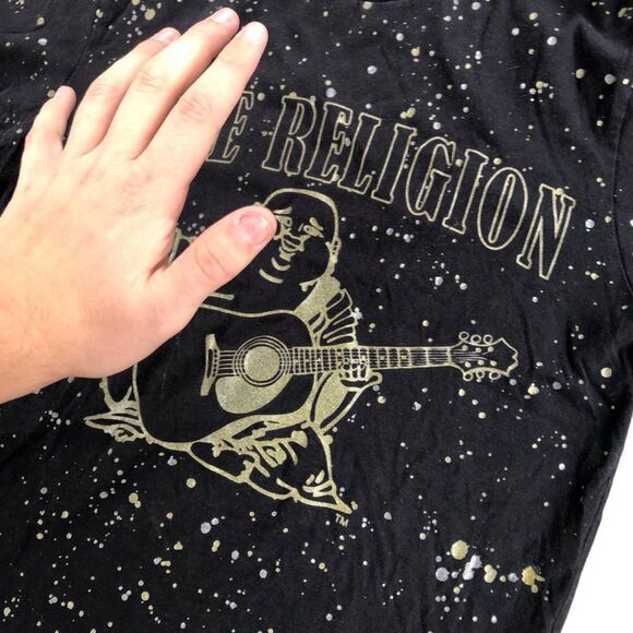 RARE True Religion Shirt Splatter Short Sleeve T Shirt Small - Picture 8 of 10